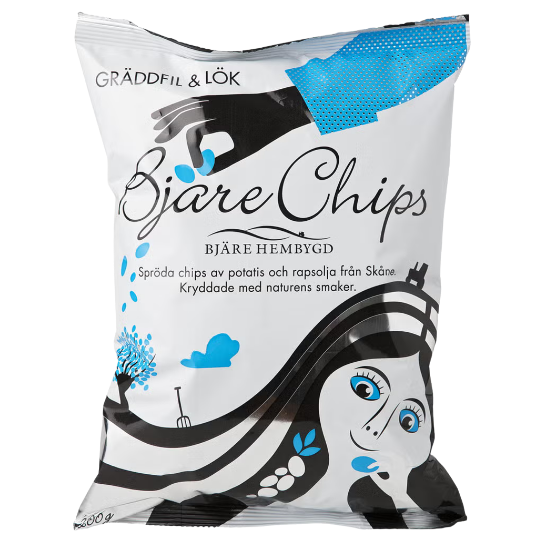 Bjärechips Gräddfil & Lök Chips