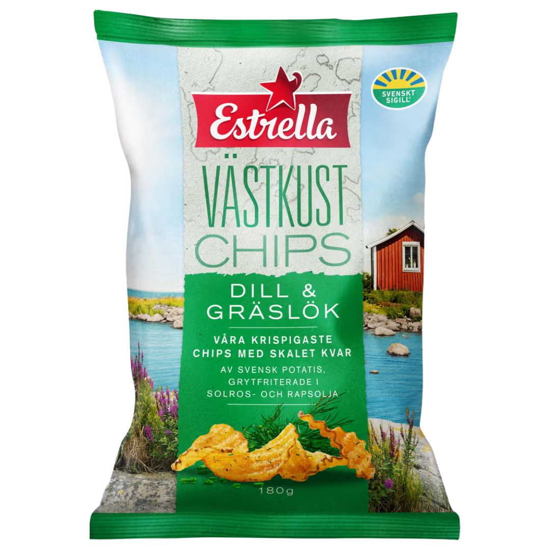 Estrella Västkustchips Dill & Gräslök Chips