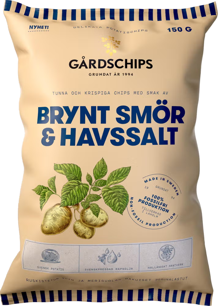 Gårdschips Brynt Smör & Havssalt Chips