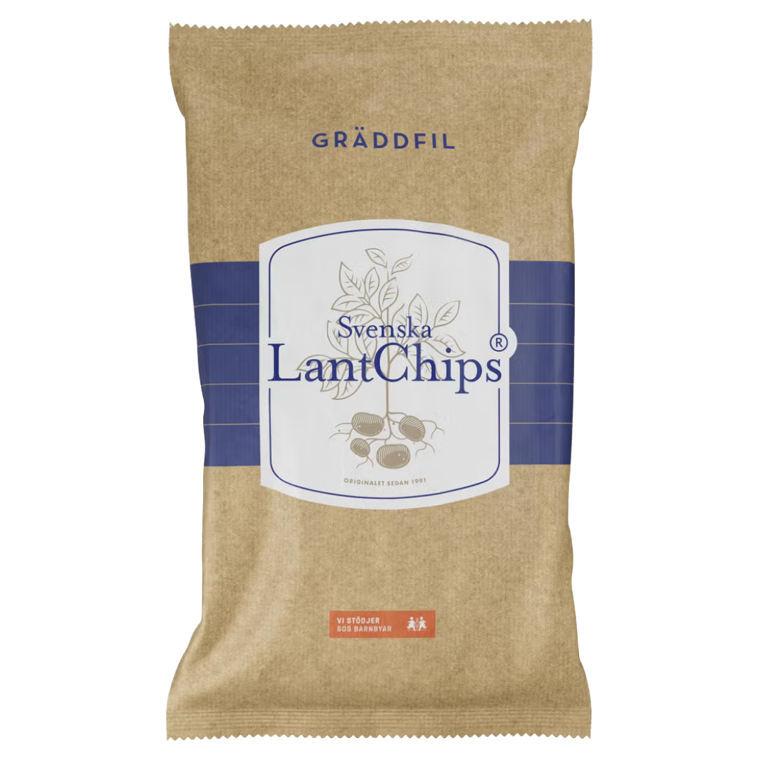 Svenska LantChips Gräddfil Chips