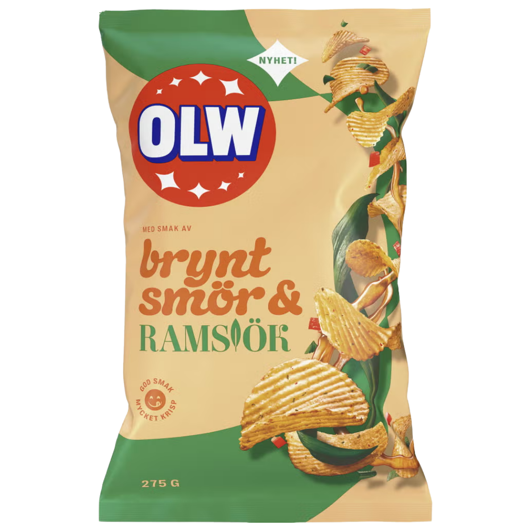 OLW Brynt Smör & Ramslök Chips